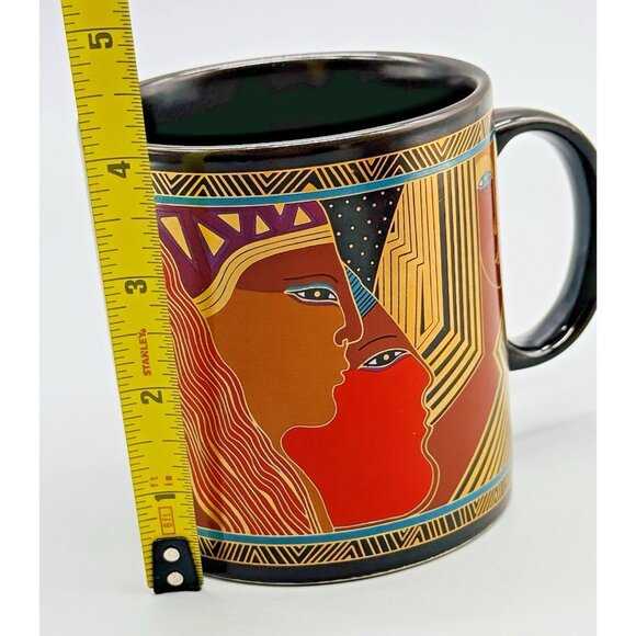 Laurel Burch Ancient Ancestors Egyptian Coffee Mug 1988 Japan Gold Vintage - Picture 9 of 9
